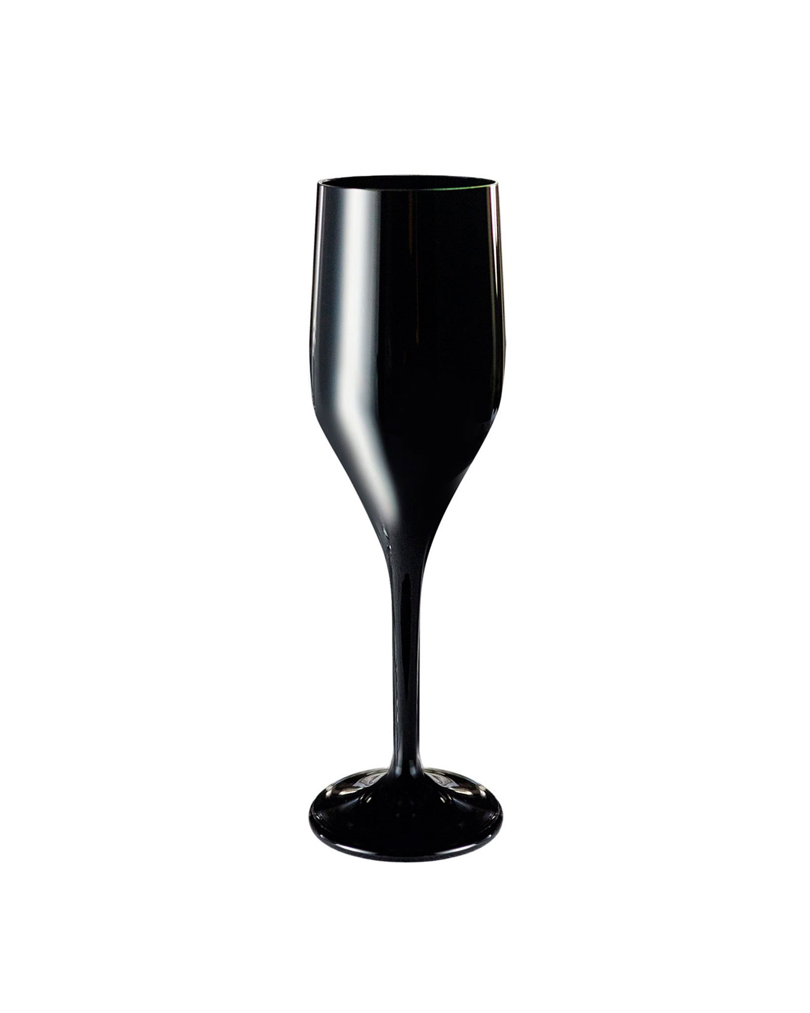 Bicchiere flute in plastica nero e bianco