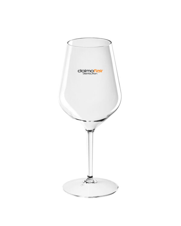 aperitif glass customizable with text and logo Wine Cocktail TT 470cc. -Transparent in unbreakable plastic