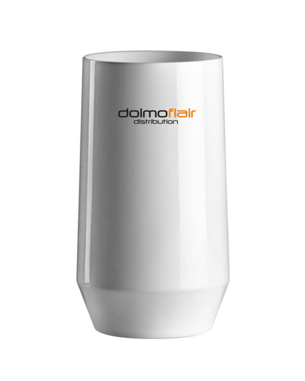 Bicchiere da cocktail personalizzabile con testi e logo Tumbler PC 400cc. - Bianco in plastica infrangibile