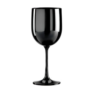 Wine glasses customizable with texts and logo Piscine PC 480cc. - black in unbreakable plastic